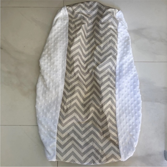 Lot of 2 Changing Pad Covers - Navy , grey/white stripes - Picture 6 of 8